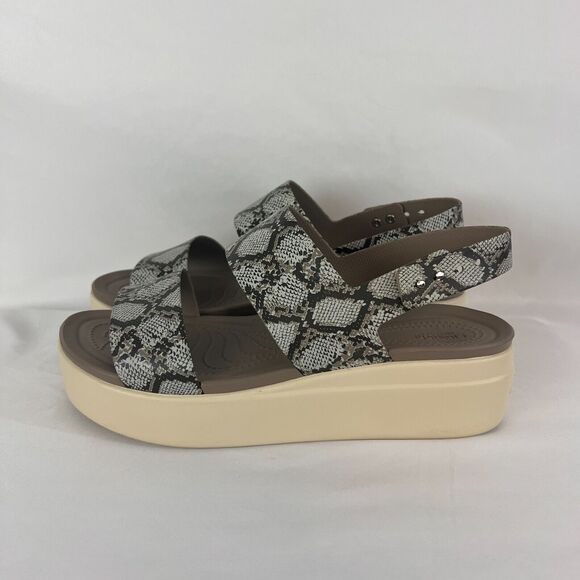 Crocs LiteRide Brooklyn SNAKE Platform Sandal Womens Size 11 - Picture 5 of 11